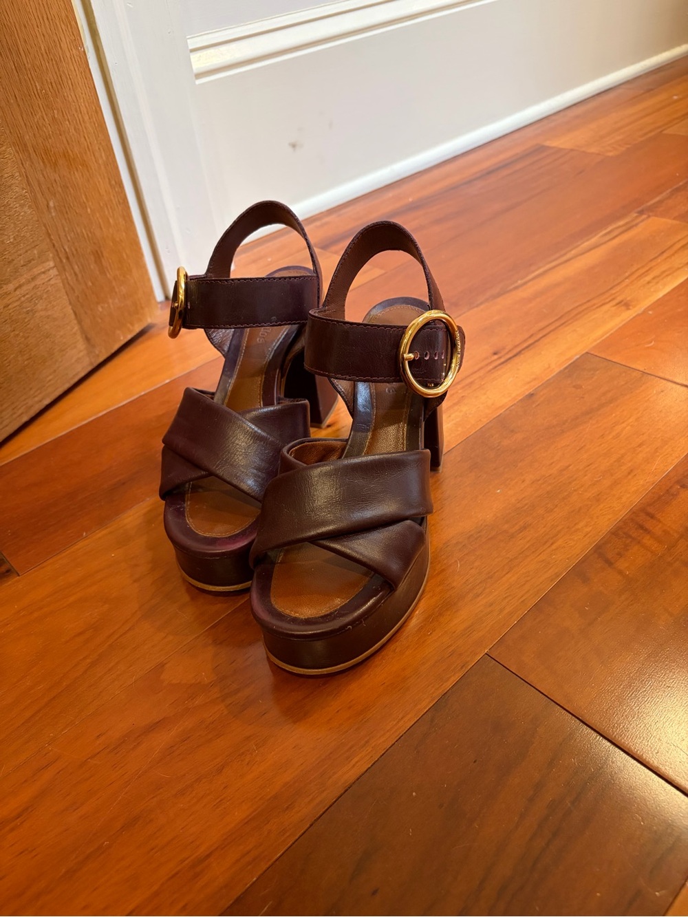 See by Chloe Purple Platform Heels